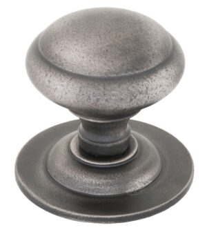 antique pewter round centre door knob