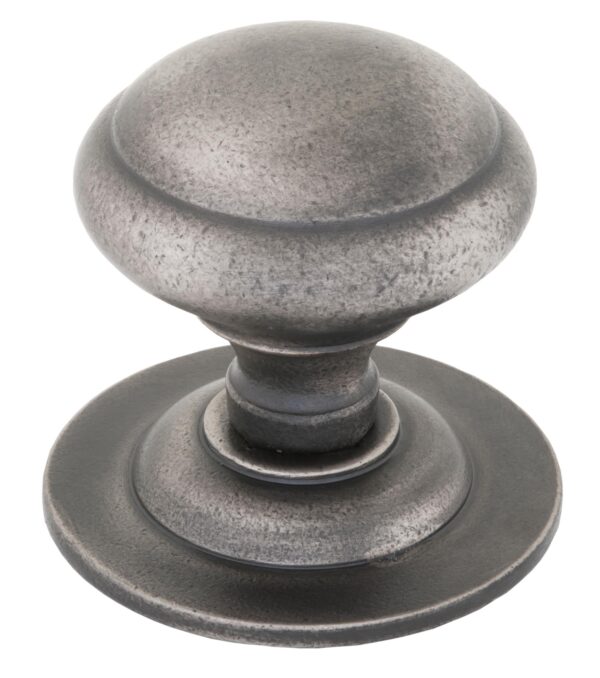 Antique Pewter Round Centre Door Knob - Grace & Glory