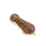rosewood & polished brass beehive escutcheon