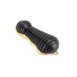 ebony & polished brass beehive escutcheon