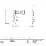 ebony & polished brass beehive escutcheon