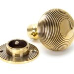 aged brass heavy beehive mortice/rim knob set
