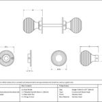 polished nickel heavy beehive mortice/rim knob set
