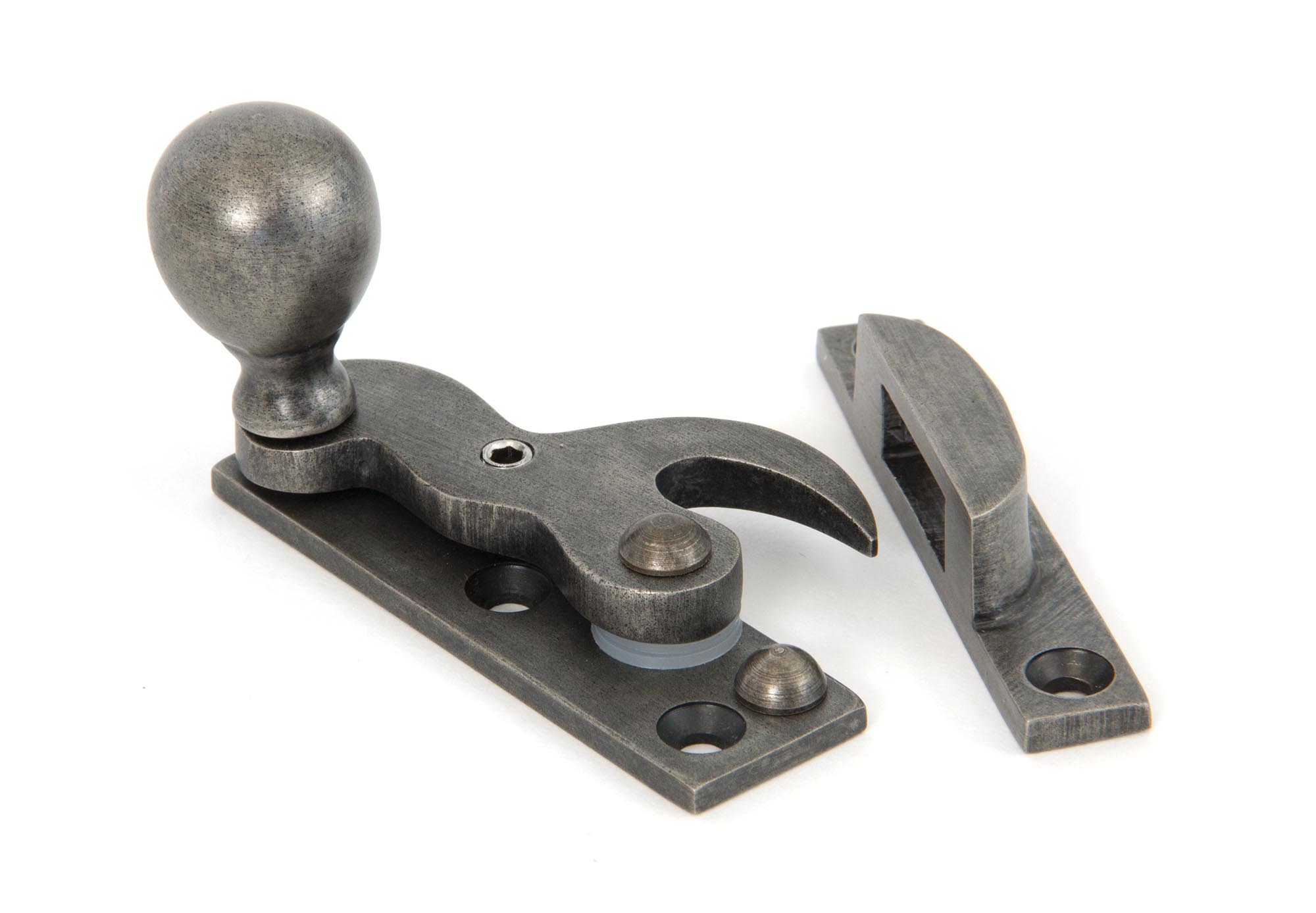 antique pewter sash hook fastener
