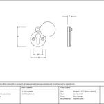 aged brass 30mm round escutcheon