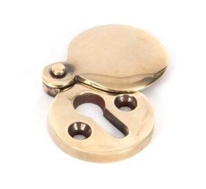 aged brass 30mm round escutcheon