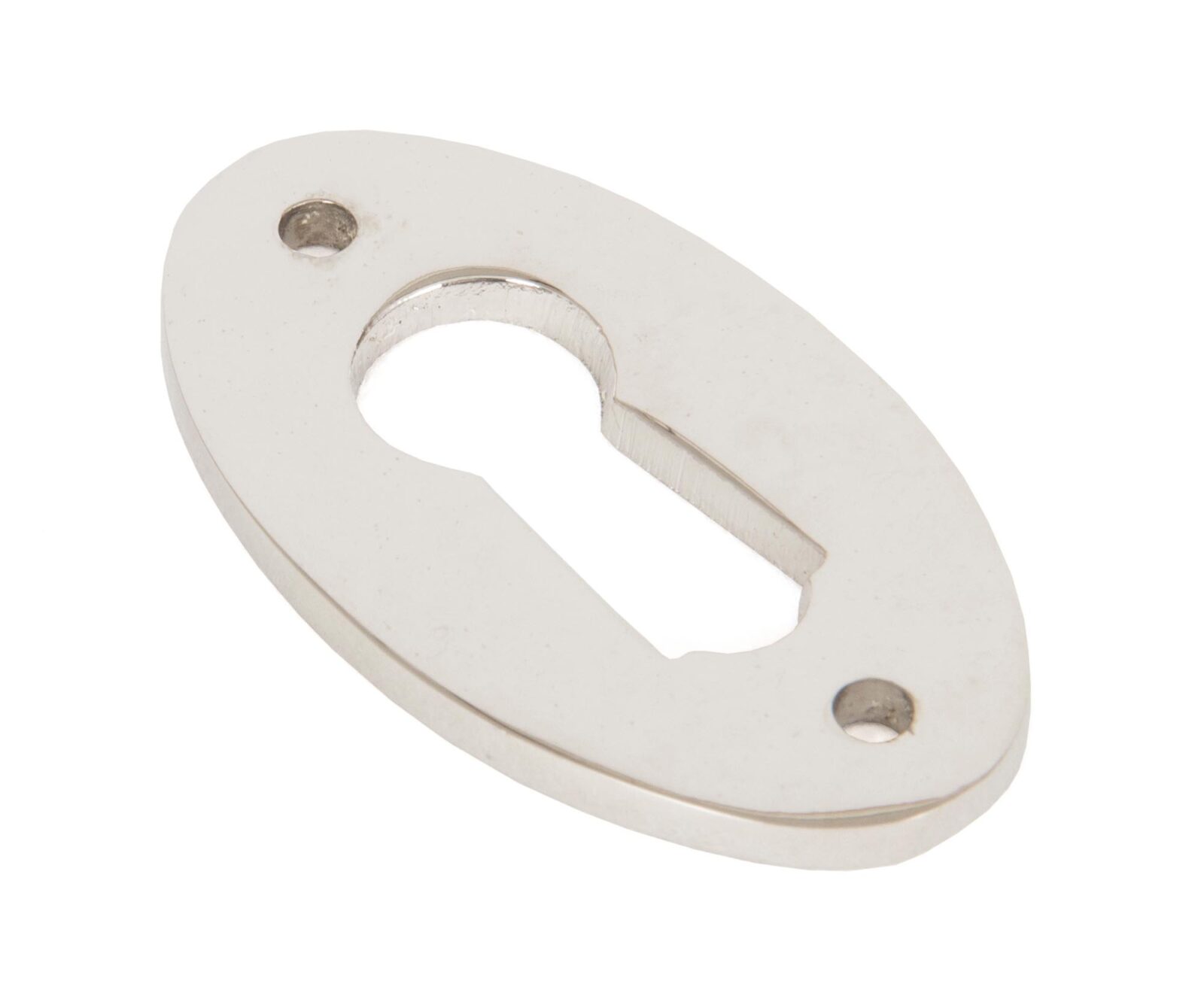 polished nickel oval escutcheon