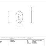 polished brass oval escutcheon