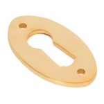 polished brass oval escutcheon