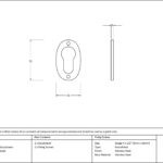 polished nickel oval euro escutcheon
