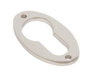 polished nickel oval euro escutcheon