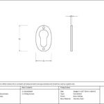 polished brass oval euro escutcheon