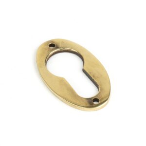 aged brass oval euro escutcheon