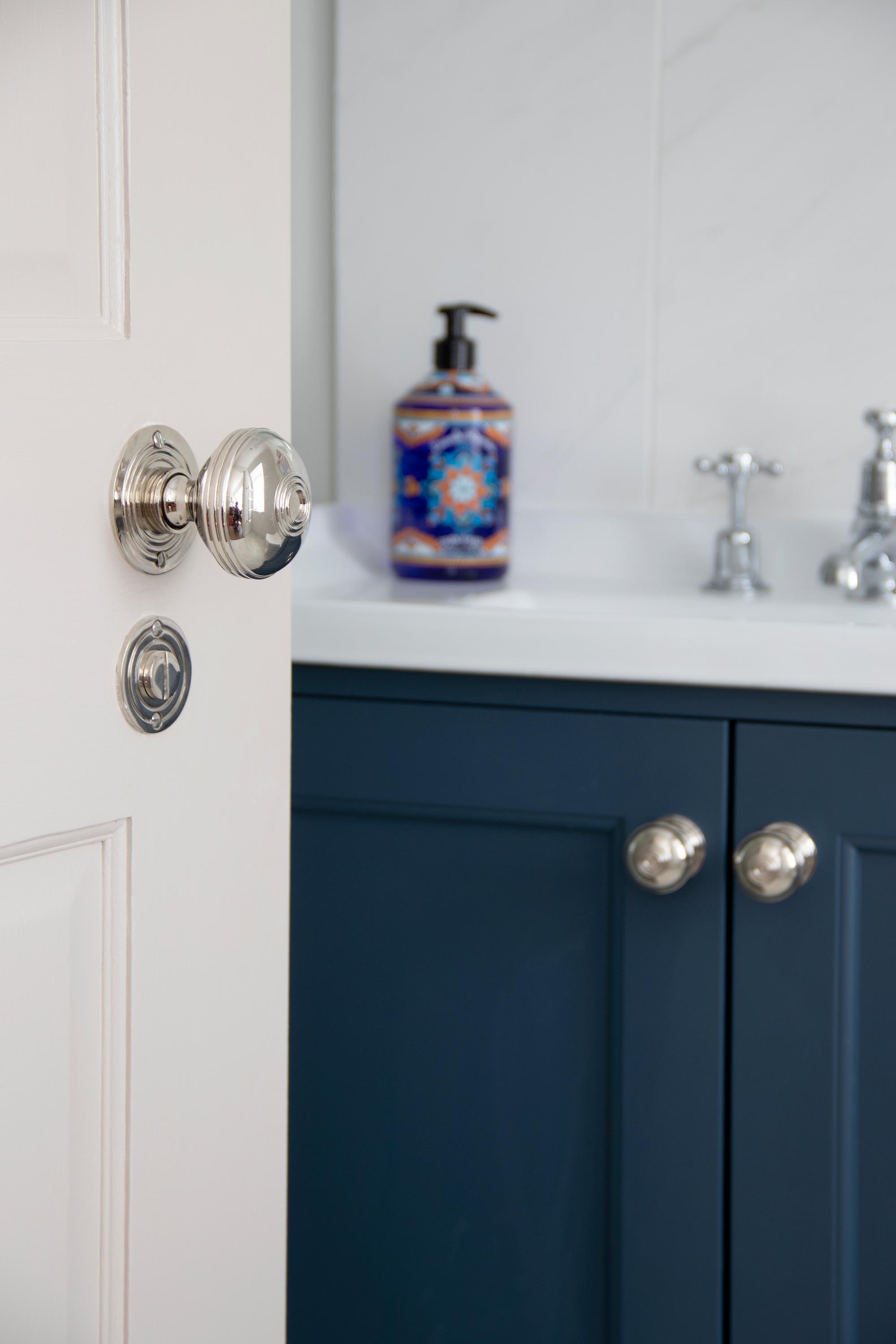 polished nickel round bathroom thumbturn