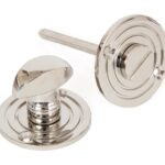 polished nickel round bathroom thumbturn