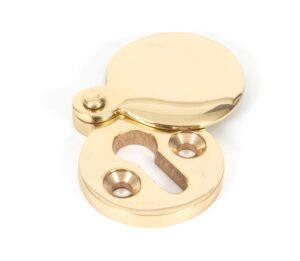 polished brass 30mm round escutcheon
