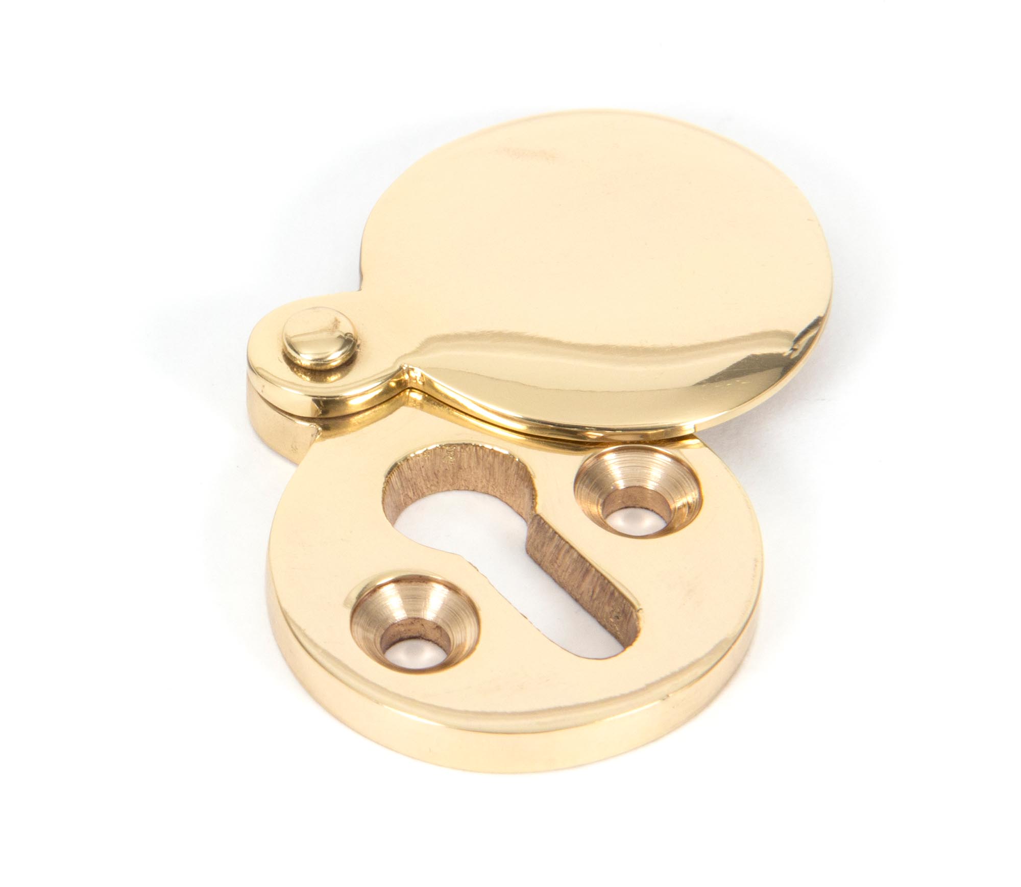 polished brass 30mm round escutcheon