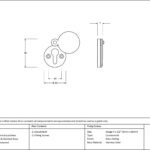 rosewood 30mm round escutcheon