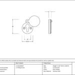 ebony 30mm round escutcheon