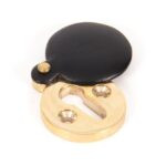 ebony 30mm round escutcheon
