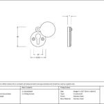 polished nickel 30mm round escutcheon
