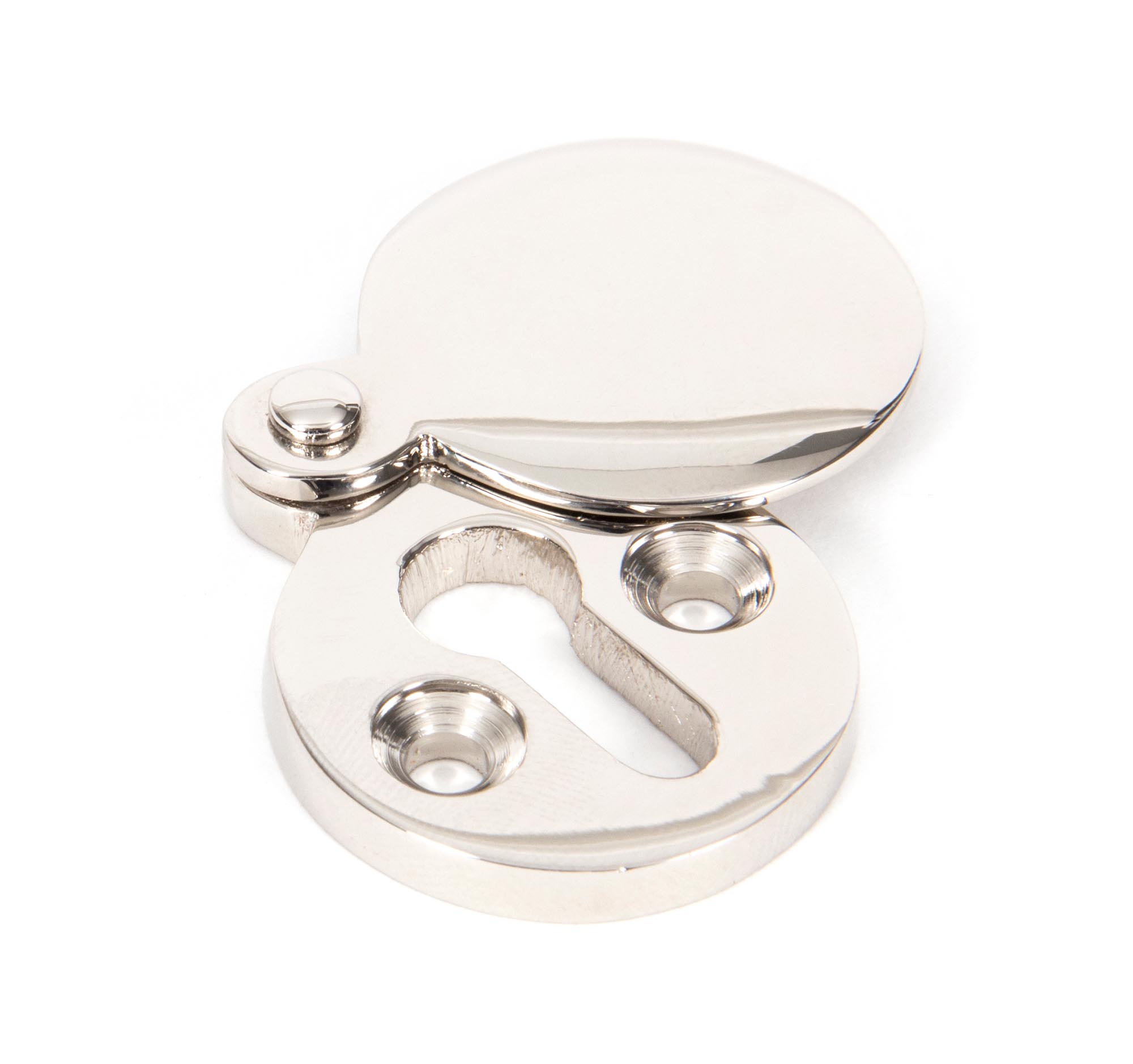 polished nickel 30mm round escutcheon