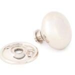 polished nickel 49mm mushroom mortice/rim knob set