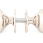 polished nickel 49mm mushroom mortice/rim knob set