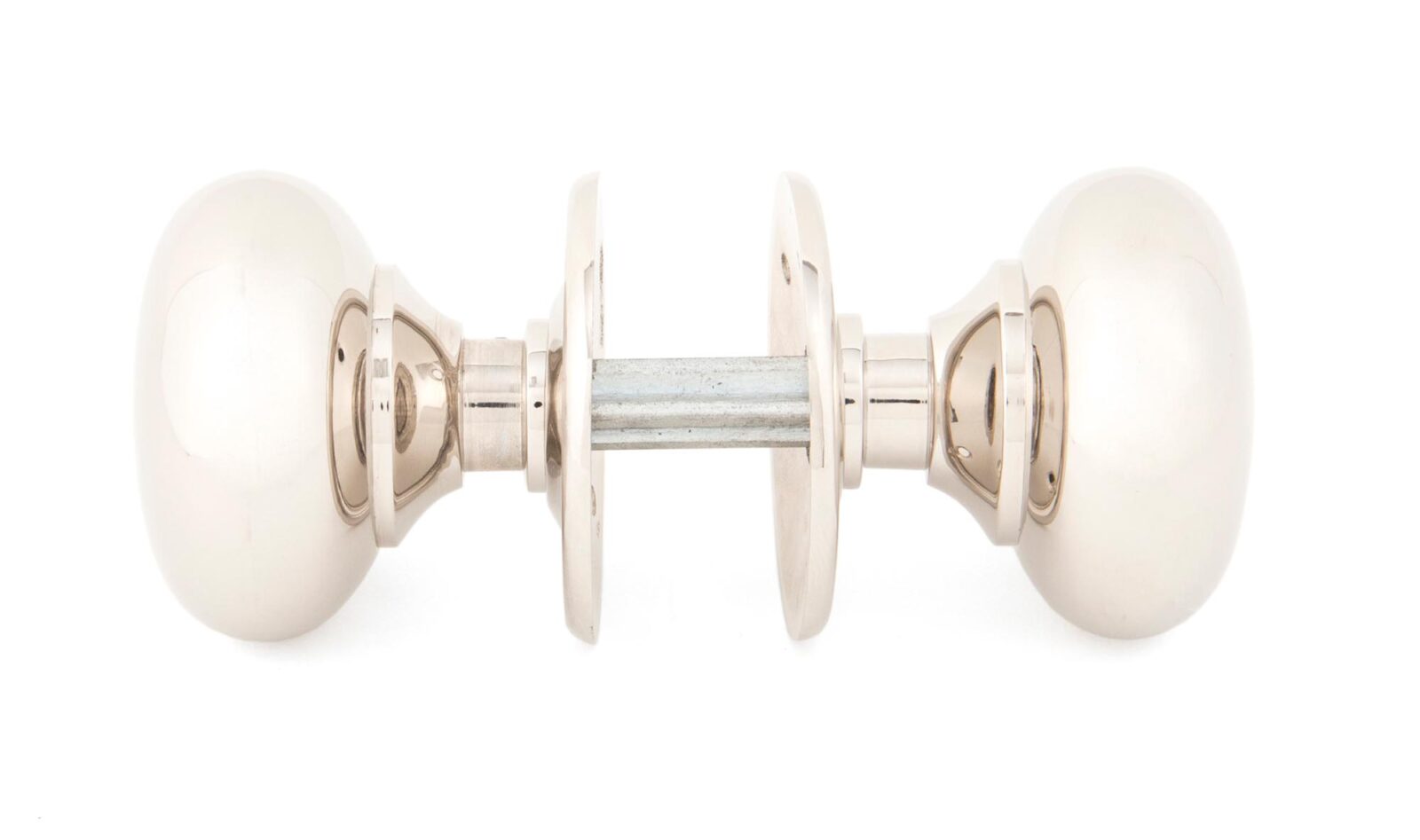 polished nickel 49mm mushroom mortice/rim knob set