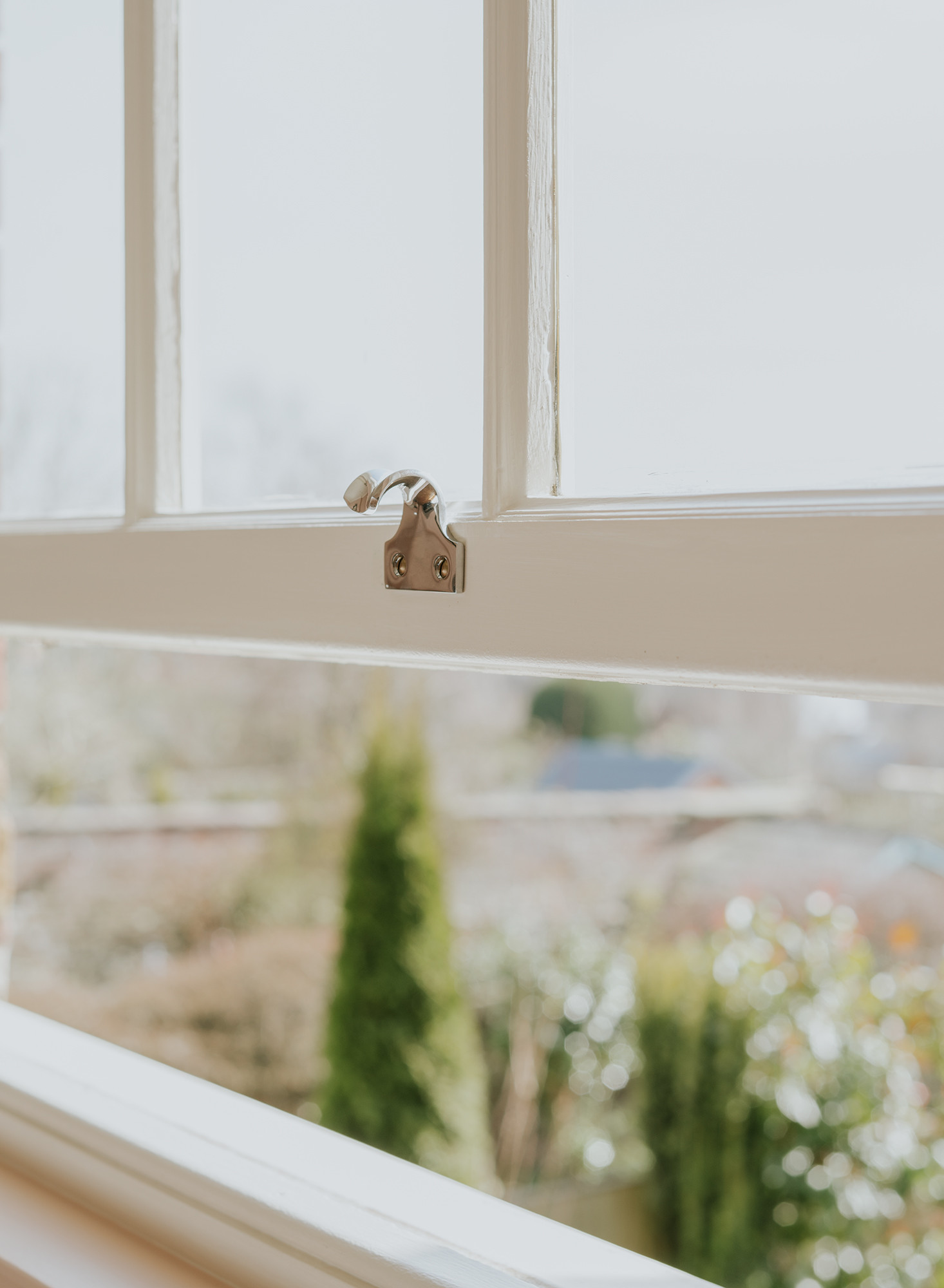 polished chrome sash lift