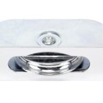 polished chrome square ended sash pulley 75kg