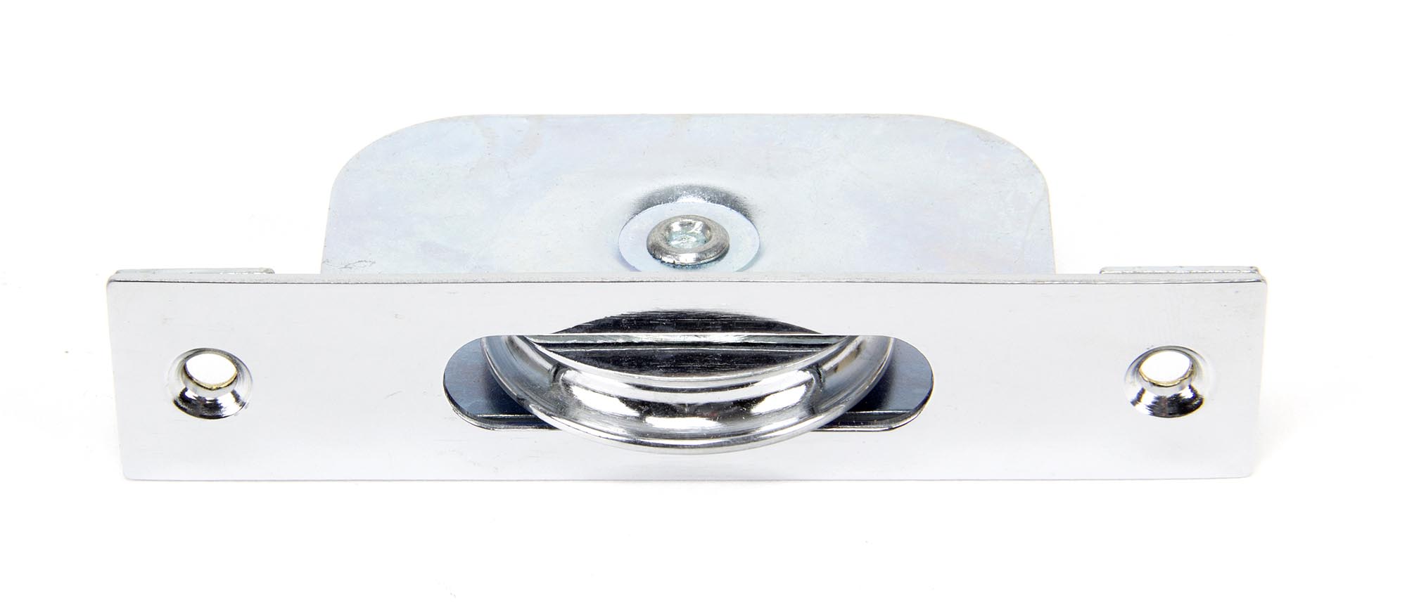 polished chrome square ended sash pulley 75kg