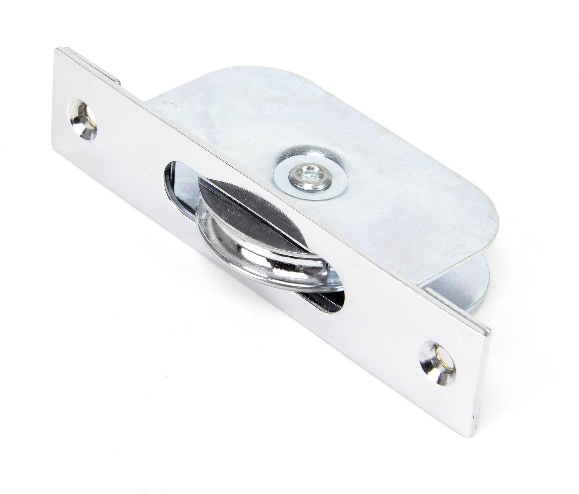 polished chrome square ended sash pulley 75kg