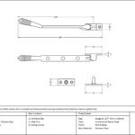 aged brass 8" reeded stay