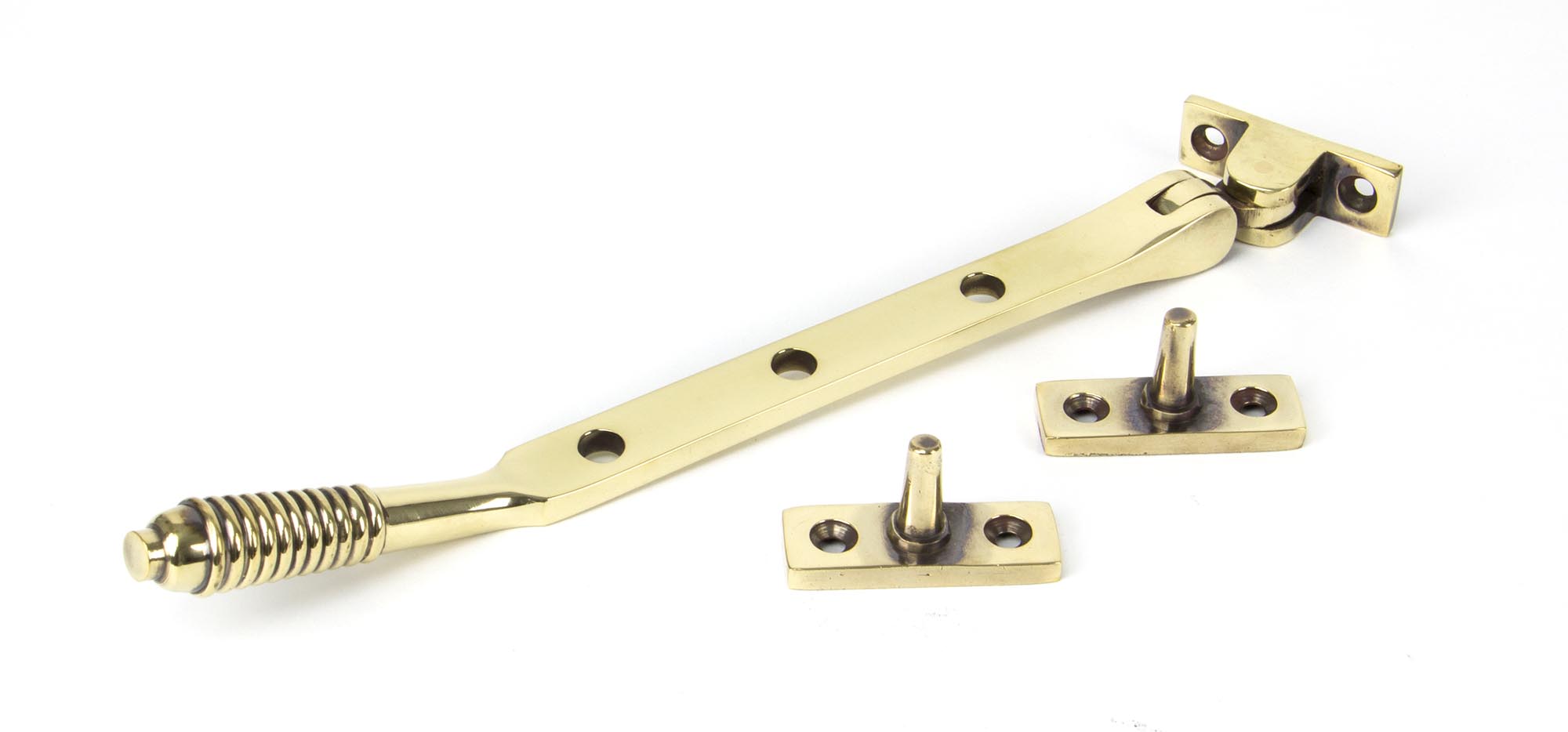 aged brass 8" reeded stay