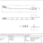 polished nickel 10" reeded stay