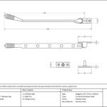 polished nickel 12" reeded stay