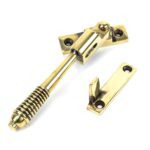 aged brass night vent locking reeded fastener