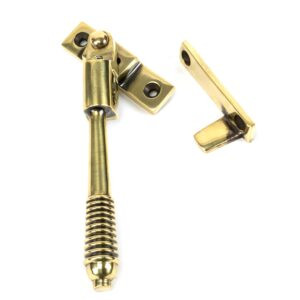 aged brass night vent locking reeded fastener