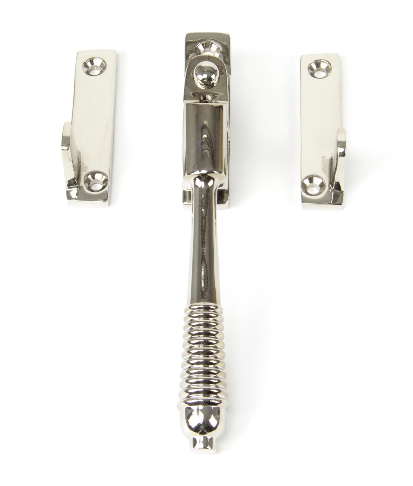 polished nickel night vent locking reeded fastener