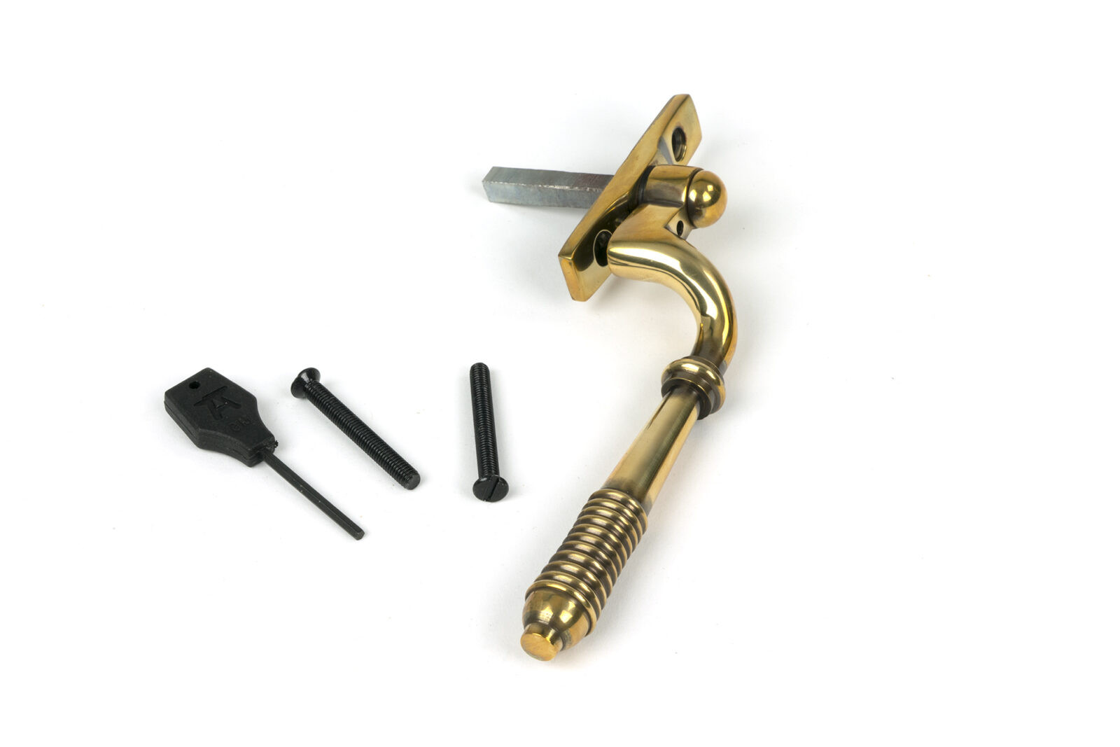 aged brass reeded espag rh