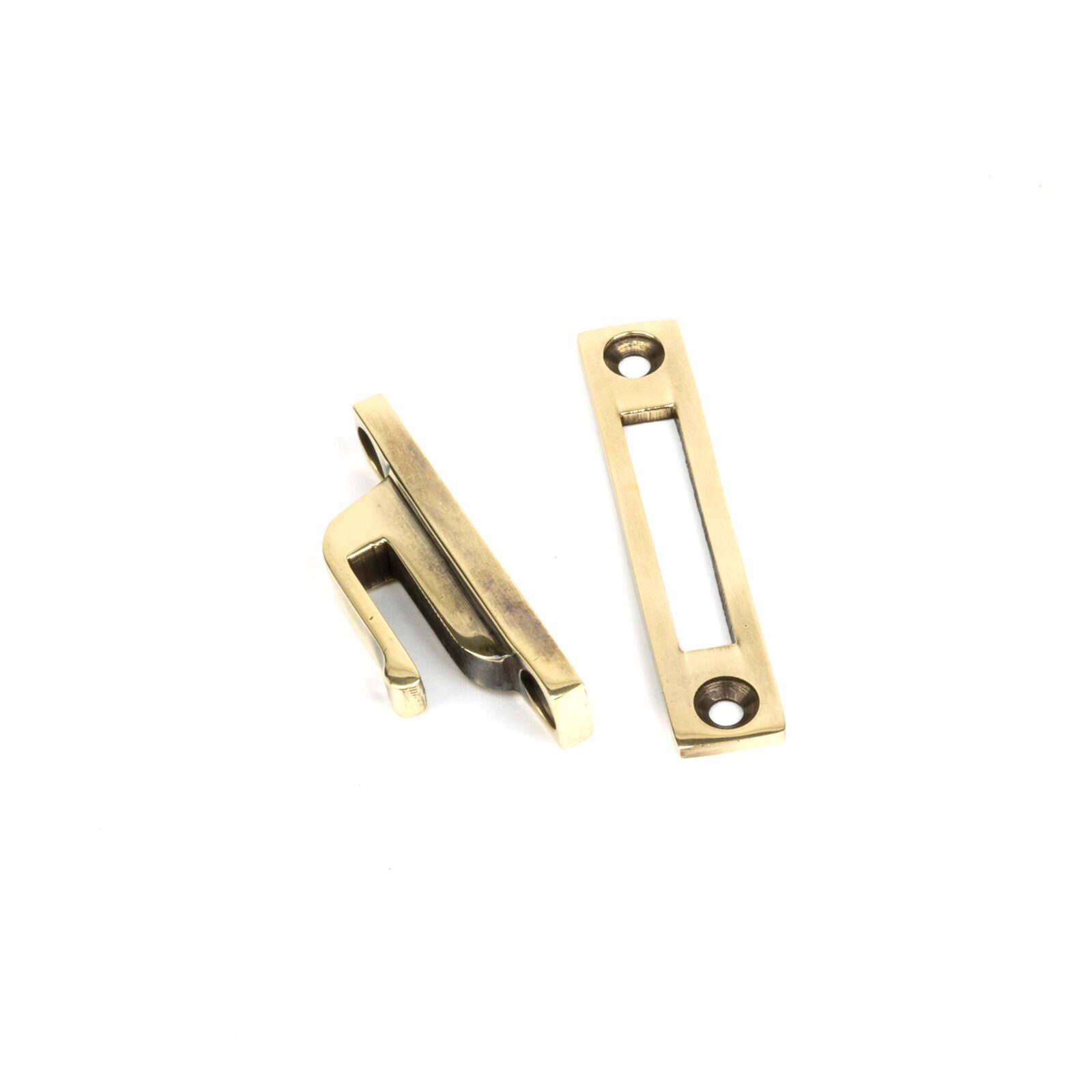 aged brass locking reeded fastener