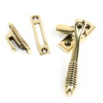 aged brass locking reeded fastener