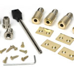 polished brass secure stops (pack of 4)