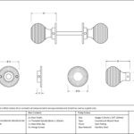 aged bronze heavy beehive mortice/rim knob set