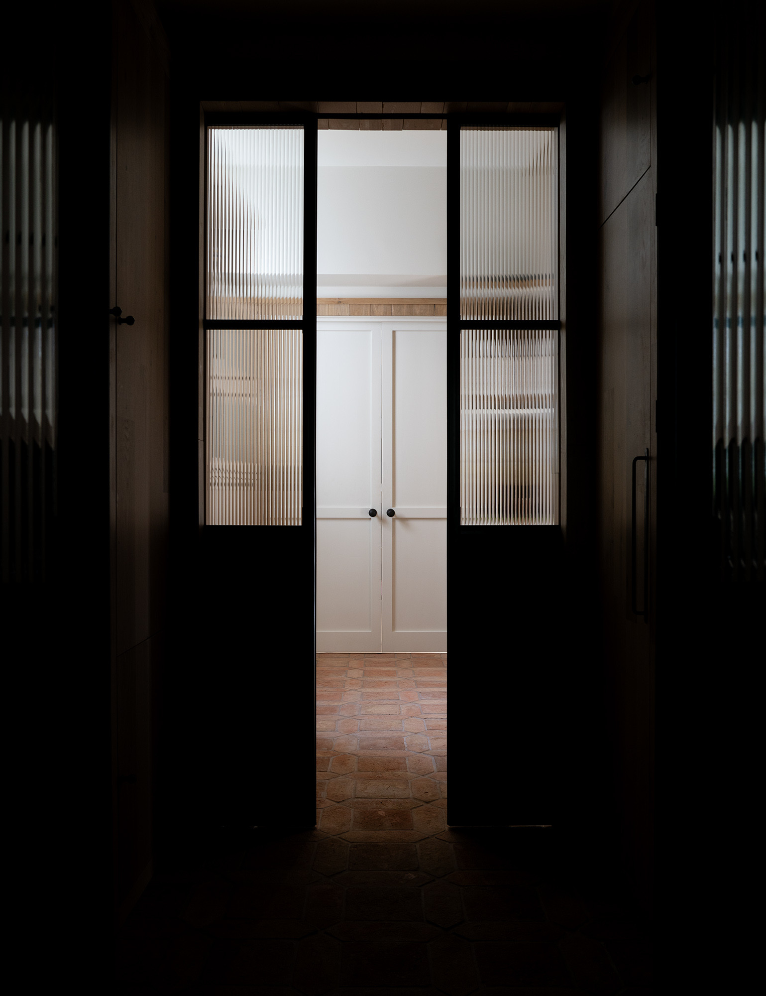 aged bronze heavy beehive mortice/rim knob set