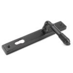 aged bronze reeded slimline lever espag. lock set