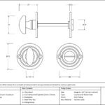 aged bronze round bathroom thumbturn