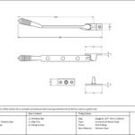 aged bronze 8" reeded stay