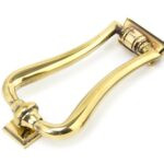 aged brass slimline art deco door knocker